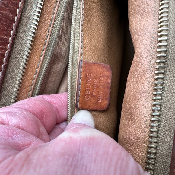 ‼️Final Sale‼️Celine Leather and Canvas Clutch/ Wristlet GUC - Picture 15 of 16